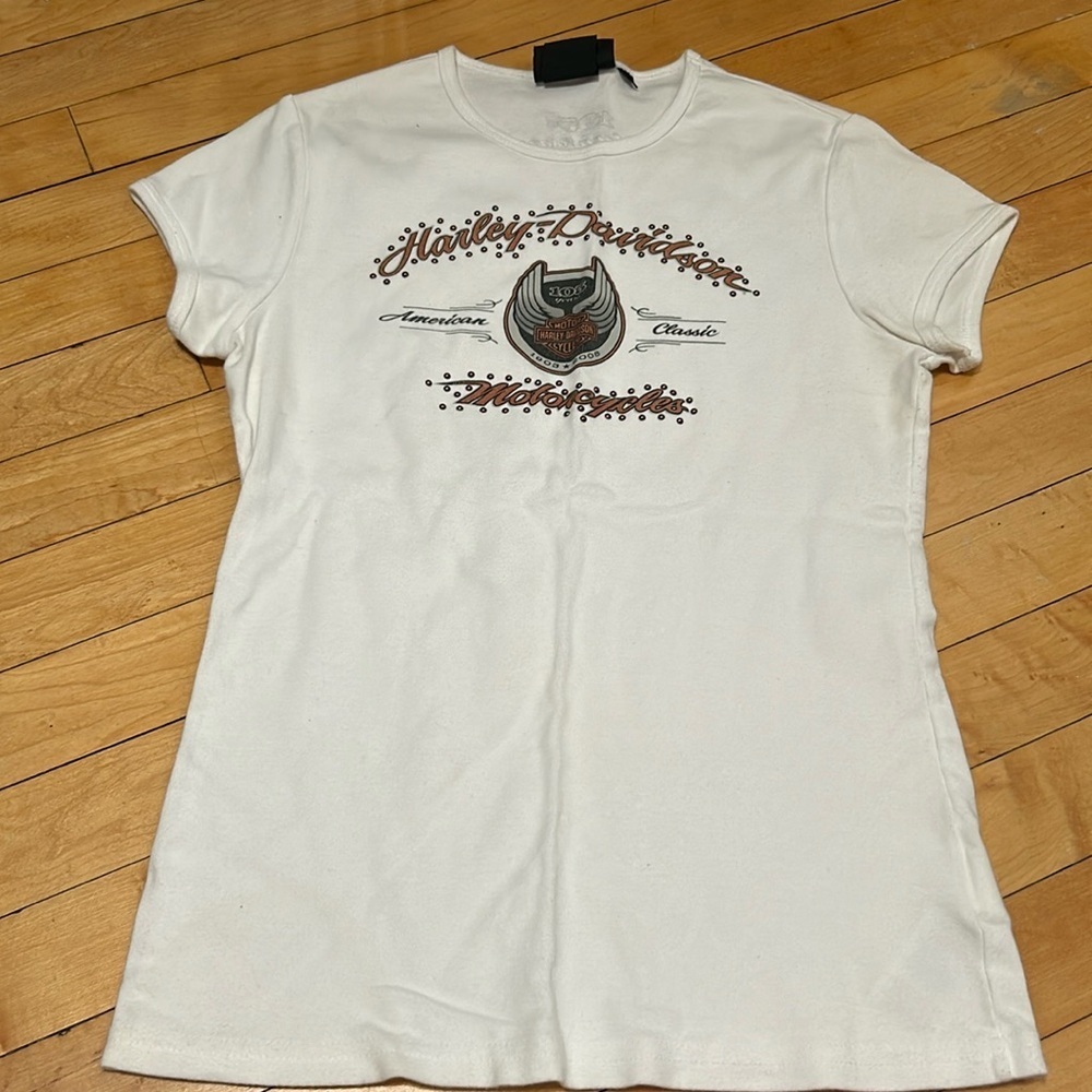 Harley-Davidson Short Sleeve Babydall Tee T-Shirt with Logo 105th Anniversary